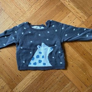 Red Caribou Bear Sweatshirt 12-18 months